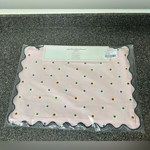 Cupcakes and Cashmere Halloween Creepy Eyeball Pink Table Placemats Set 4